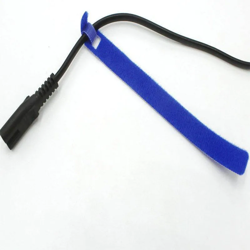 40pcs 15*200mm 6colors Nylon Reusable Cable Ties with Eyelet Holes Wrap Strap Wire Management Hook Loop Cable Straps