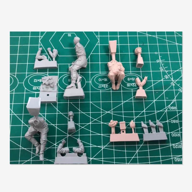 レジンのレジンのフィギュアモデルキット,3人のモデルのモデリング,刺modeling,未塗装キット,1/35