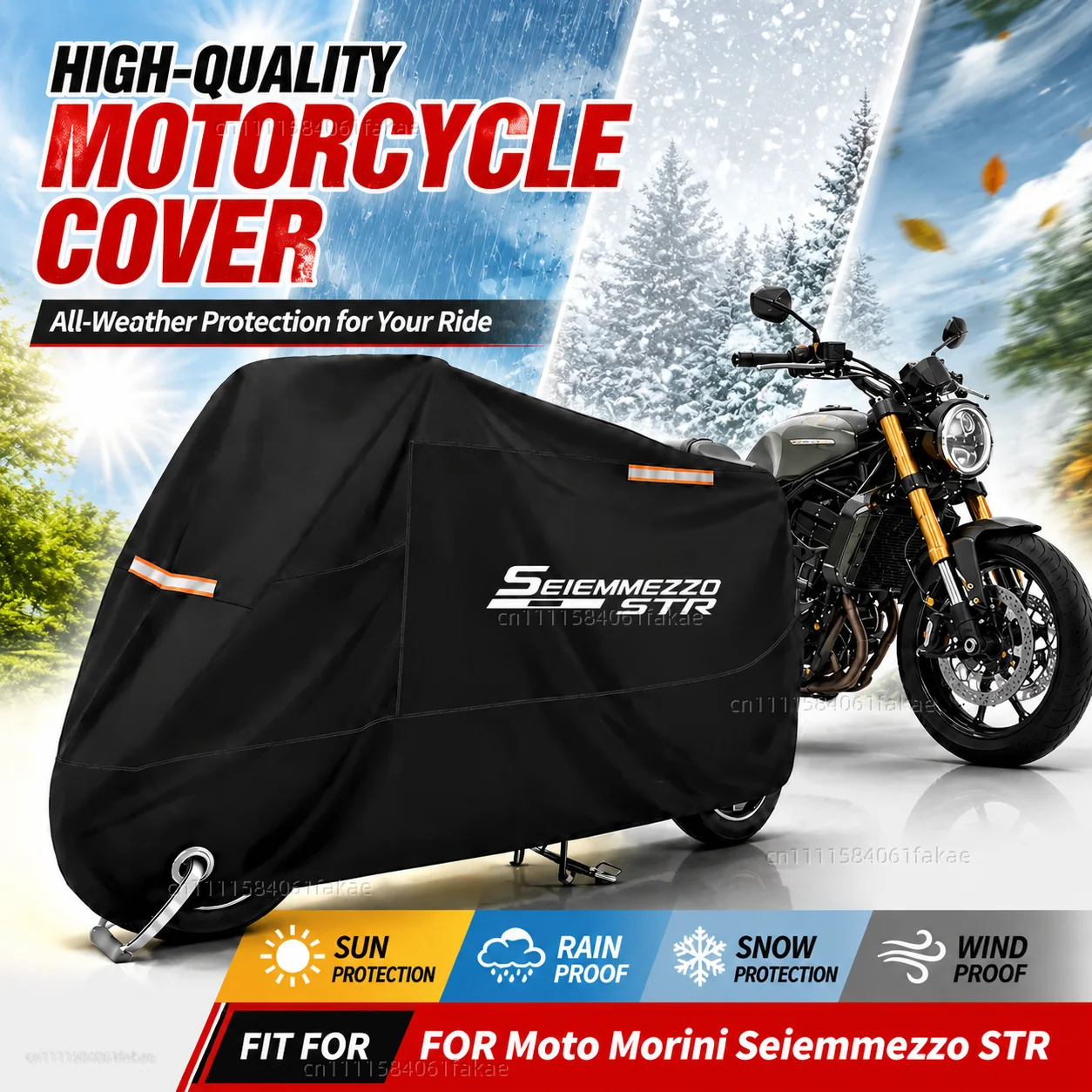 

Motorcycle Cover Waterproof Outdoor All Season Dustproof UV Protective Moto Scooter Rain Cover FOR Moto Morini Seiemmezzo STR