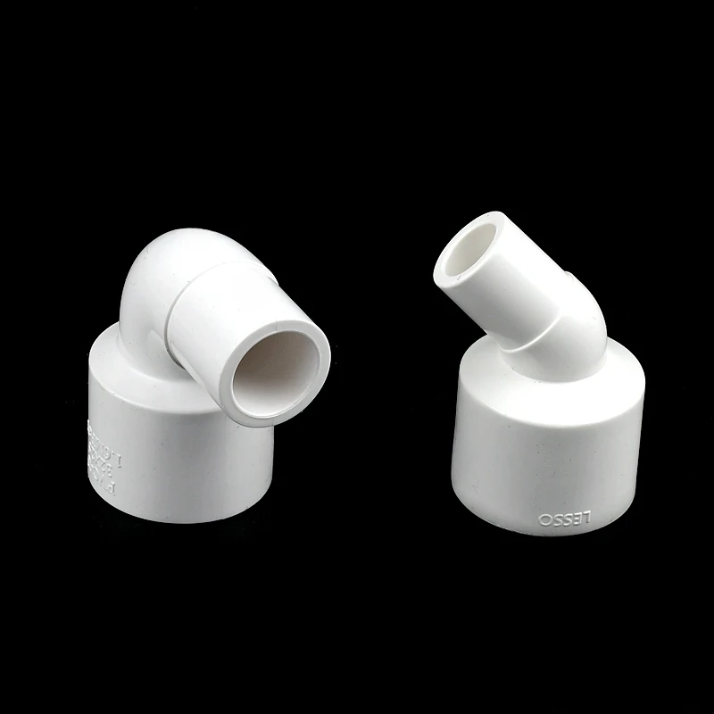 1PC PVC 90 45 Degree Pipe Fittings Elbow Fittings Aquarium Fish Tank Accessories Garden Irrigation System Plastic Joint Adapter