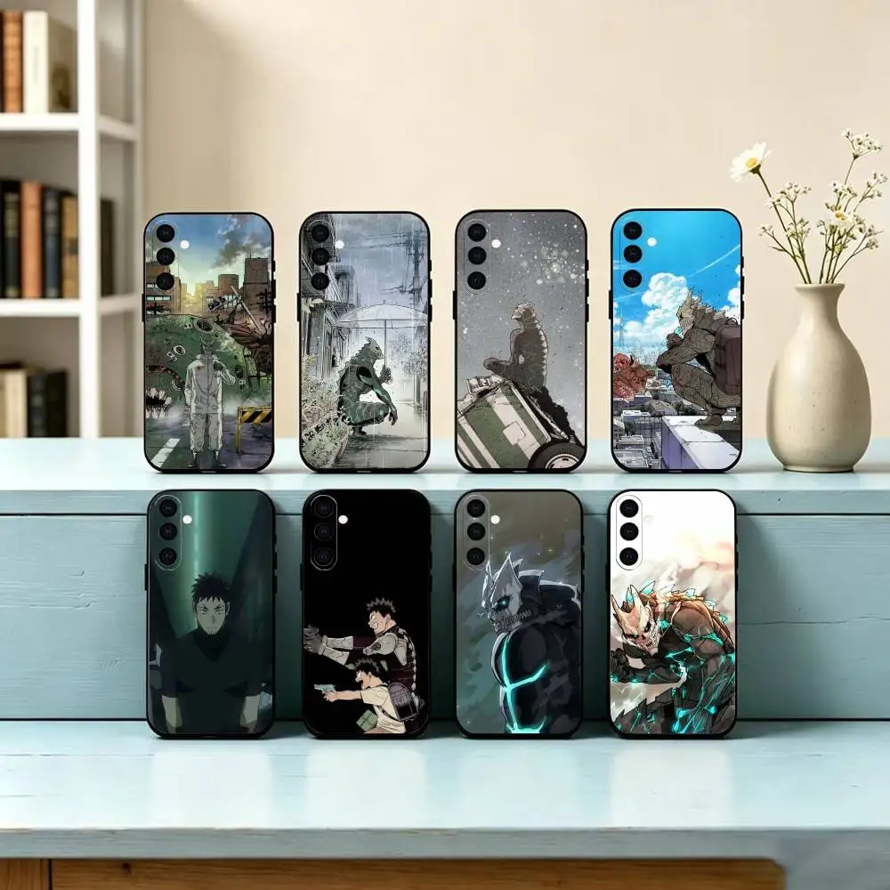 A-Action anime K-Kaiju No8 Kafka Phone Case For Samsung Galaxy A73,A72,A71,A70,A53,A52,A51,Others Soft Black Cover