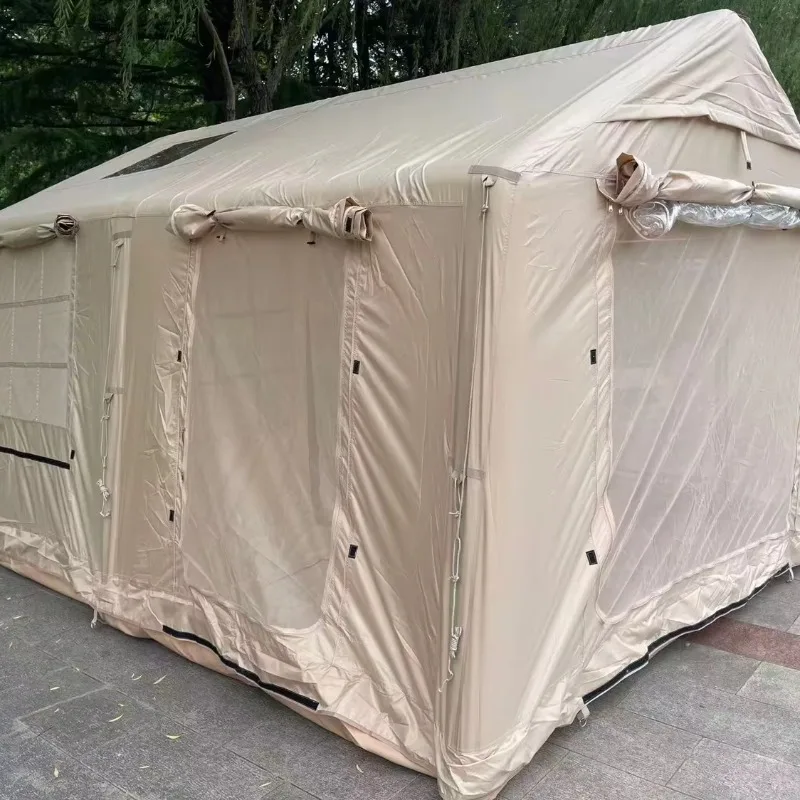 

XMSJ 6-8 Person Inflatable Camping Tent With Pump, Waterproof And Windproof, Mesh Doors And Windows, Easy Setup