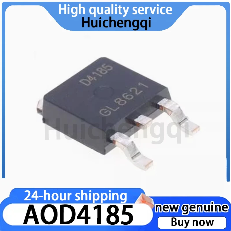 10PCS Original Genuine AOD4185 TO-252 P-channel -40V/-40A SMD MOSFET (Field Effect Transistor)