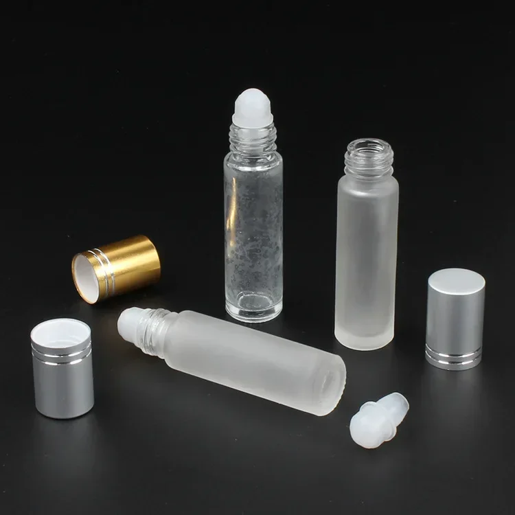 50 stücke 10 ml Ätherisches Öl Mini Probe Rollen Tragbare Verdickte Glas Kugellager Flasche Ätherisches Öl Flasche Großhandel