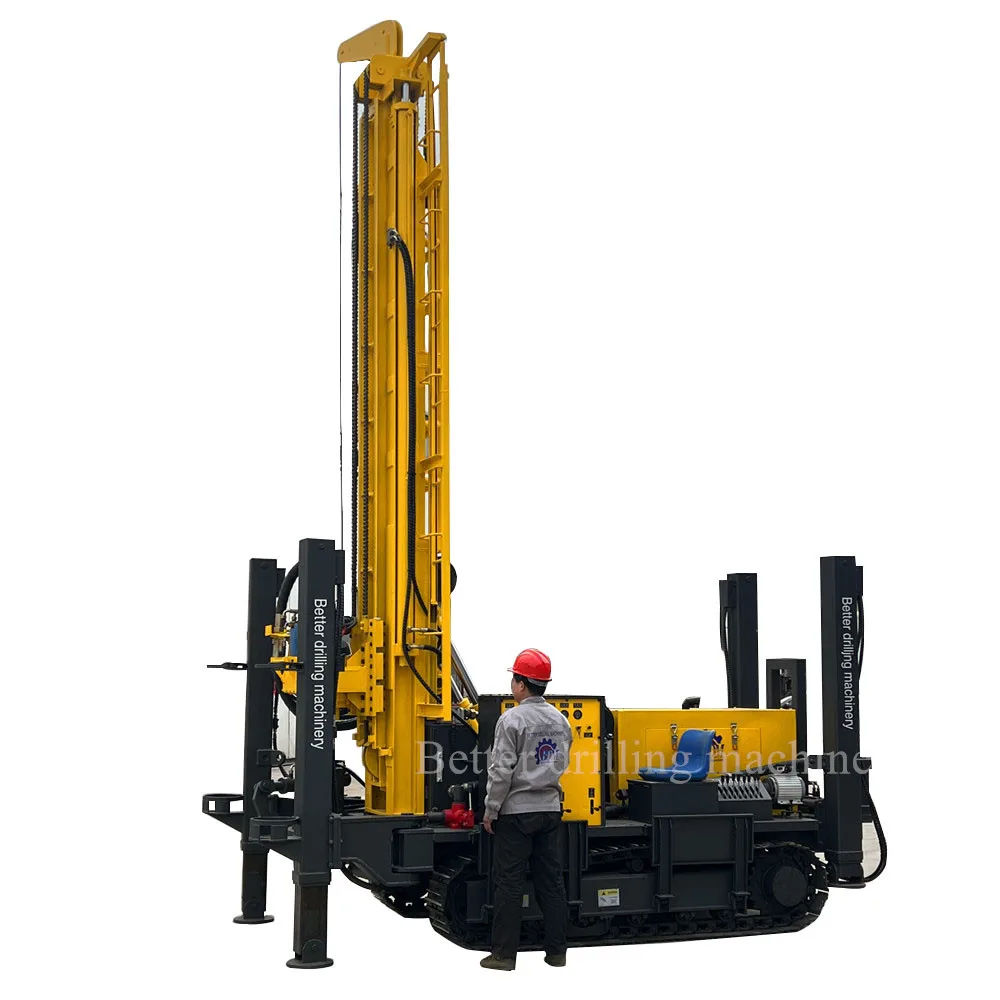 

Small 100m 150M 200m Water Borehole Well Drilling Rig Machine Crawler Drilling Rig for Water Well Drill Rig With Air Compressor