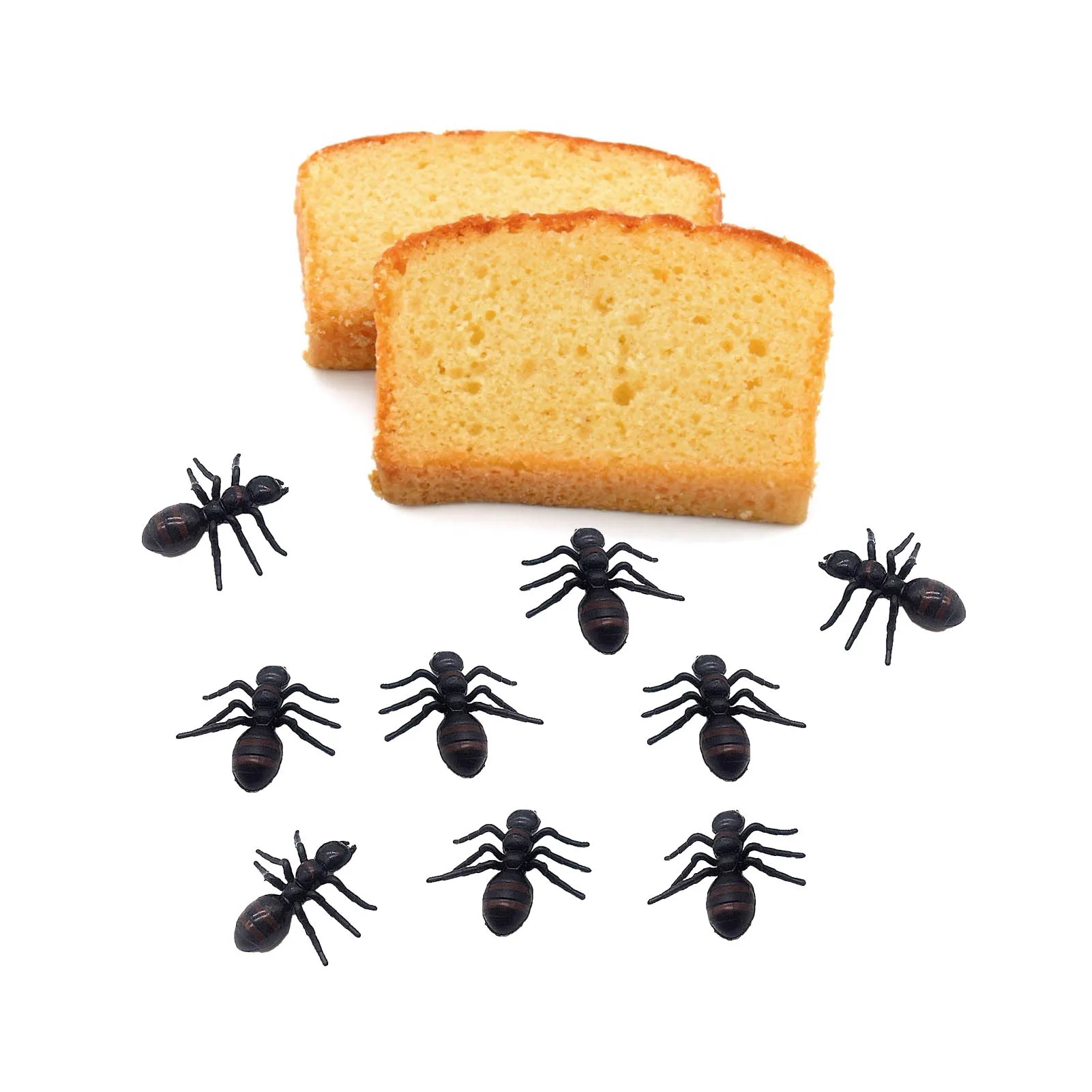 50PCS Fake Ants Simulated Prank Toy For Halloween Party Supplies Figurine Miniature Baby Educational Cute Model Teaching Kid