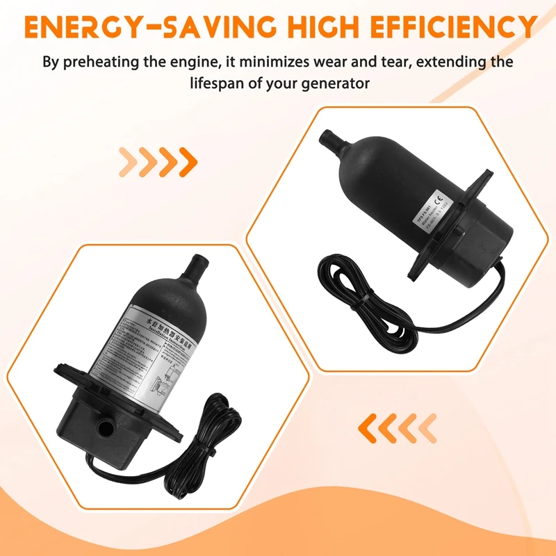 Pemanas Generator Diesel 500W 120V, Pemanas ruangan sirkulasi sendiri, termostat pemanas air, suku cadang jaket Diesel