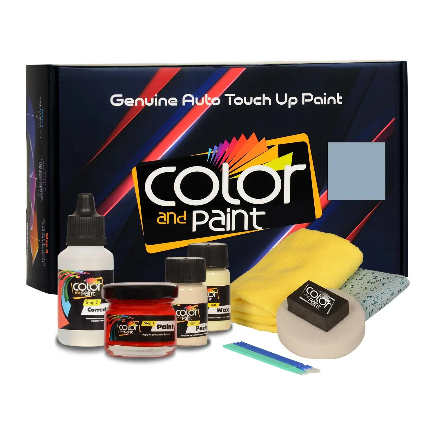 

Color and Paint compatible with Honda Automotive Touch Up Paint - CELESTIAL BLUE MET - B564M - Basic Care