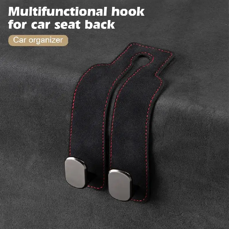 2 Car Headrest Hooks, Car Seat Hooks Wallet Hooks, Double Headrest Hooks Wallet Clips And Cell Phone Clips, Car Hooks