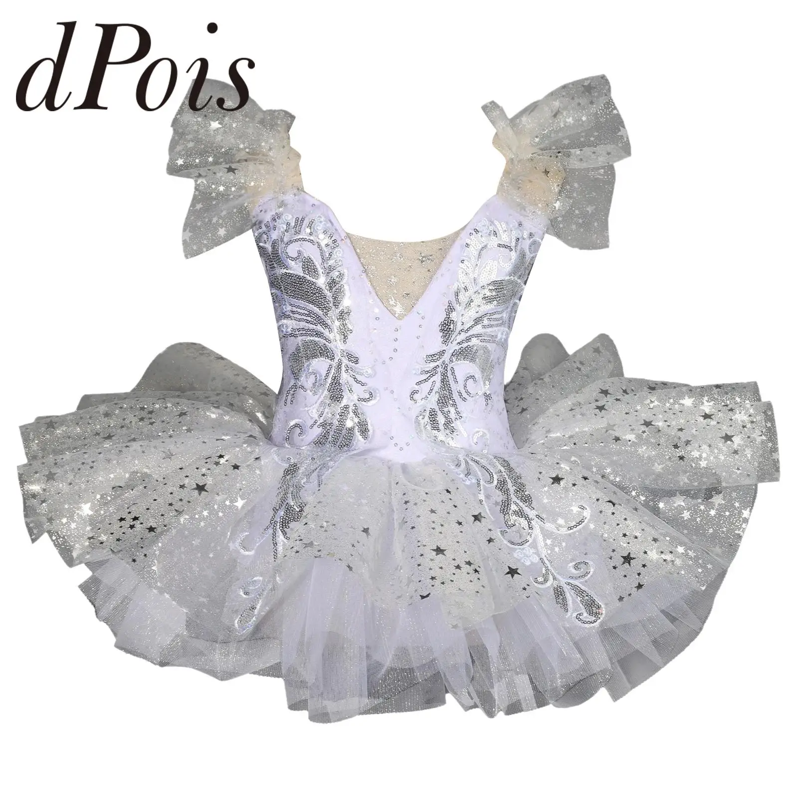 kids-ballerina-costume-shiny-sequin-girls-ballet-tutu-dance-outfit-ruffled-sleeves-tulle-dress-for-stage-performance-dresses