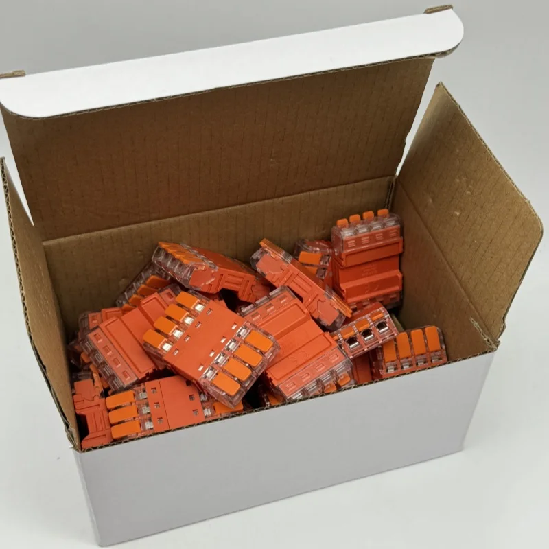 50PCS CMK 64 Quick Lever Wire Connectors 2/3/4 In and 2/3/4 Out for Compact Plug Male Female Terminals Universal Blocks