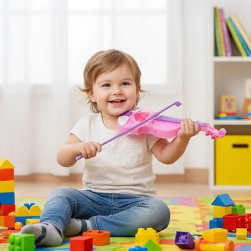 

Simulation Children Violin Toy 4 Strings Violin Educational Toy Electric Music Violin Instrument for Kids Easy to Use 24BD