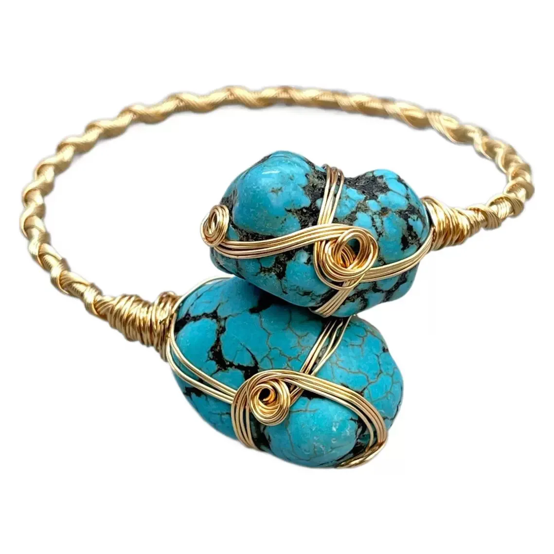 الفيروز سوار المنسوجة يدويا سوار غير النظامية الفيروز قابل للتعديل سوار للنساء البوهيمي خمر الرجعية الإسورة مجوهرات #5