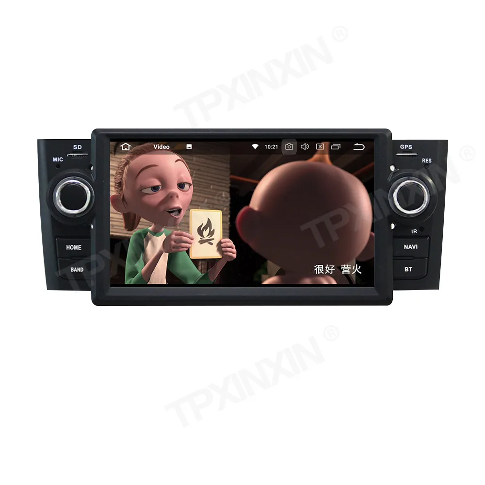 TPXINXIN Radio mobil 7 inci Android 12, Radio mobil 7 inci untuk Fiat Linea Grande Punto 2007-2012 navigasi Multimedia Player Carplay Head Unit 2Din