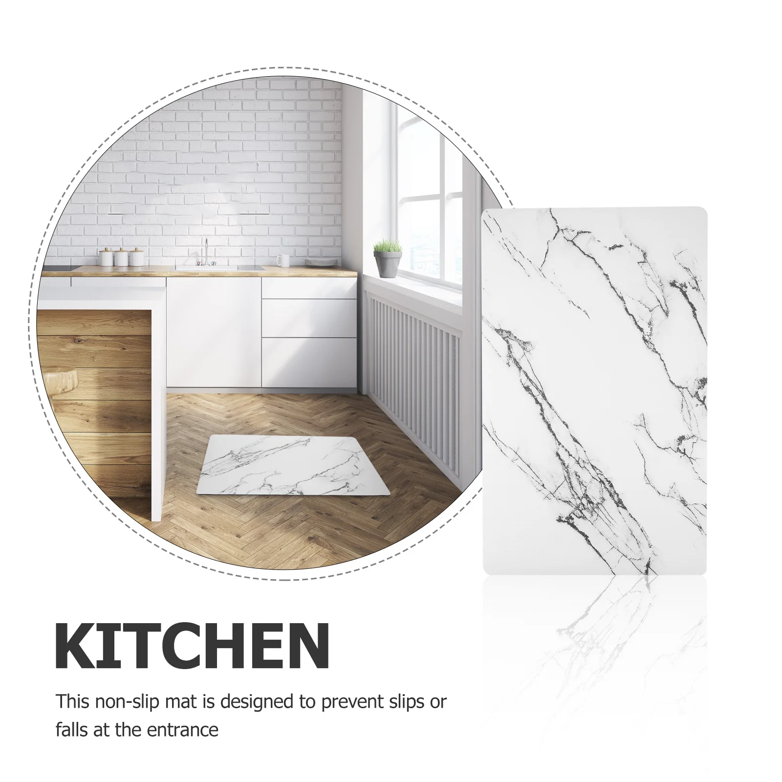 

PU Anti-Slip Bath Mat Soft Water Absorption Quick-Drying Decorative Floor Pad for Bathroom Entrance Home Decor