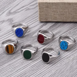 ZY Men's/Women High Quality 316LStainless Onyx Rings Classic Fashion Trend Jewelry Products