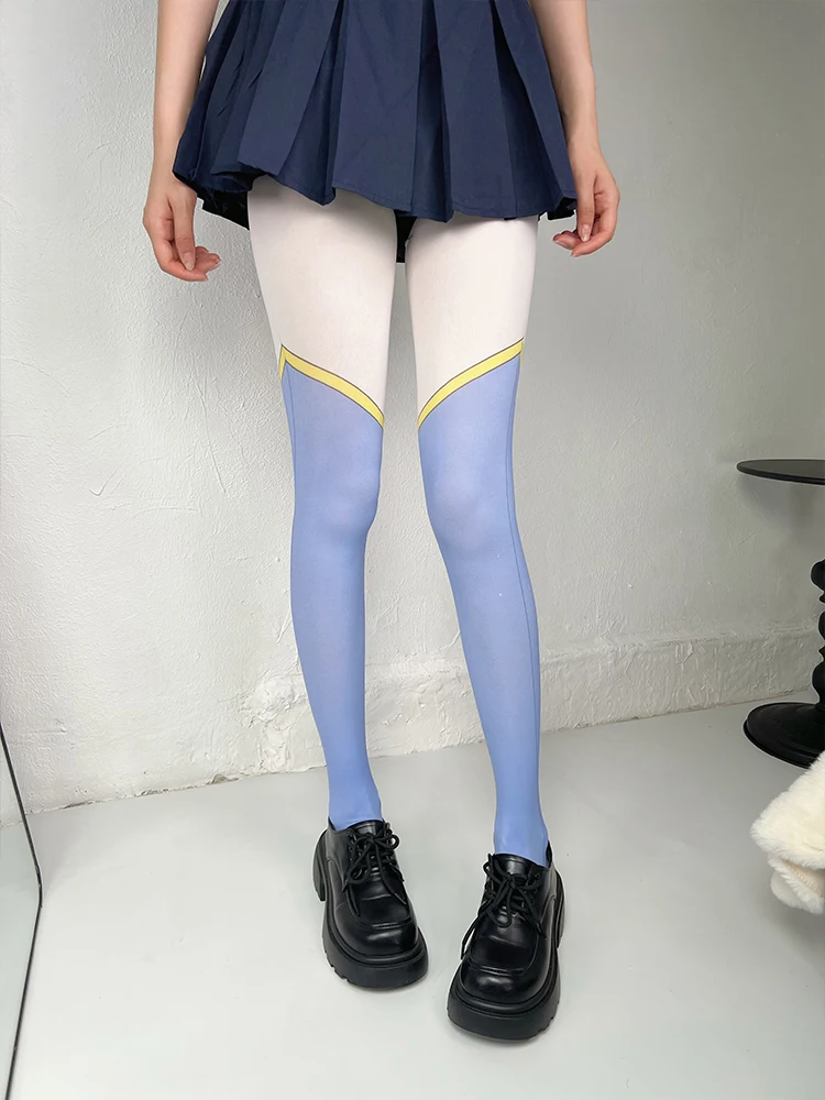 Two-dimensional female sexy tights fashion Harajuku printed anime pantyhose Kawaii cute girl Lolita JK socks cosplay multi-style