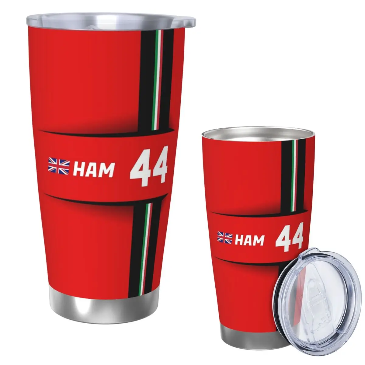 

F1 2025 - #44 Hamilton Stainless Steel Tumbler Vacuum Insulated Mug Thermal Cold Cup Straws With Lid 20oz