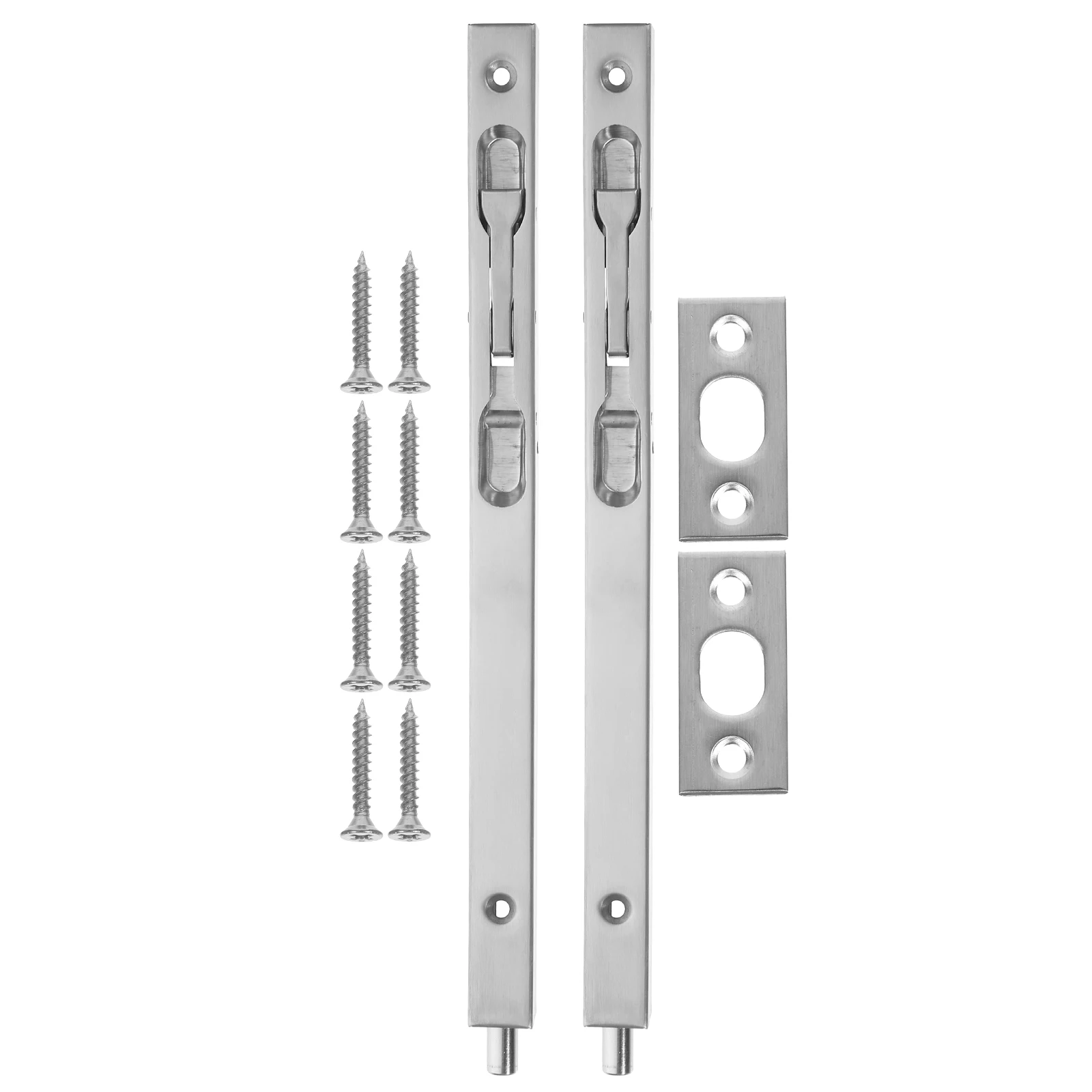 

2pcs Fire Door Latch Stainless Steel Security Bolt Double Spring Home Safety Locks For Doors Windows Cabinets