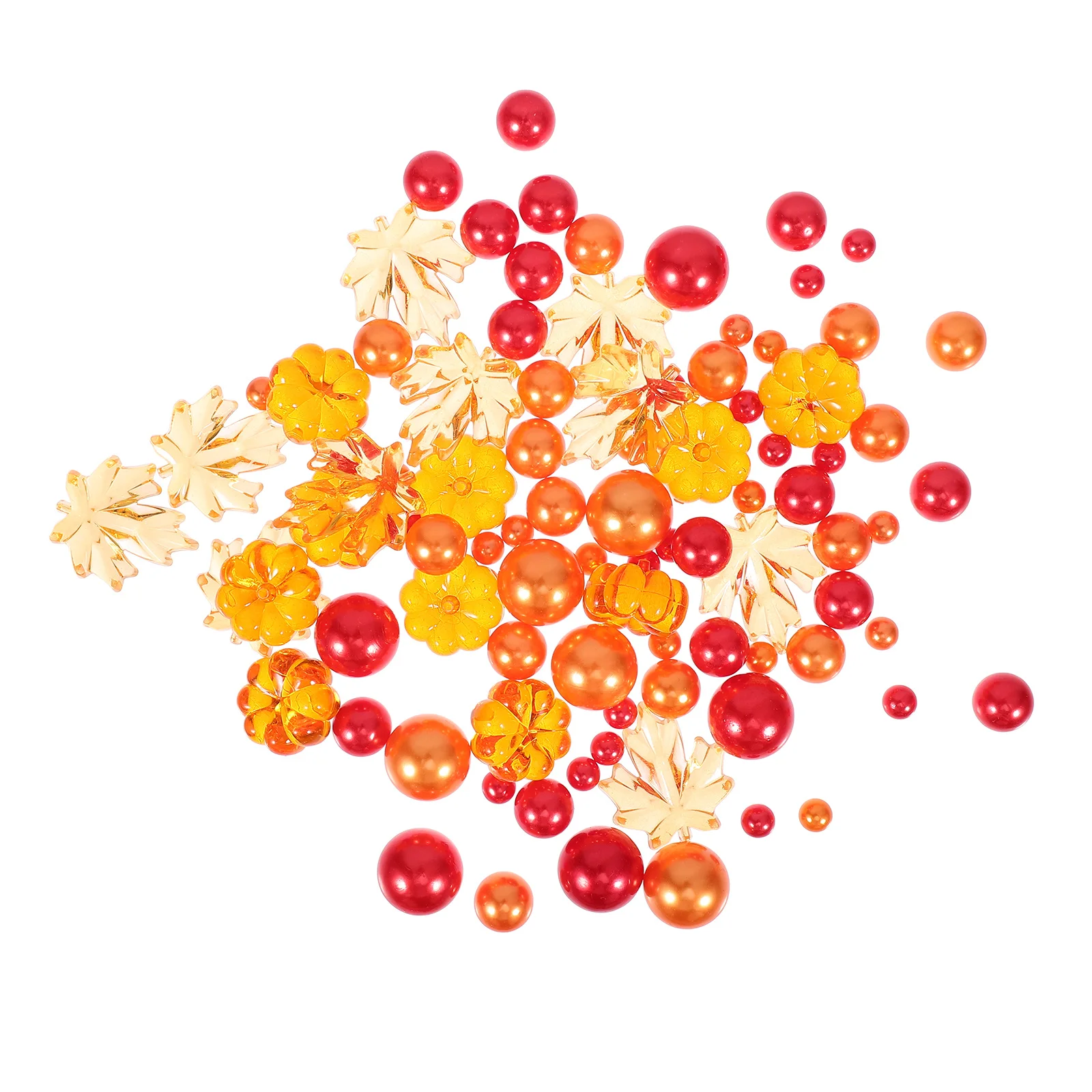 

DIY Acrylic Pumpkin Maple Leaf Vase Fillers Thanksgiving Fall Decorations Beads for Autumn Table Centerpiece