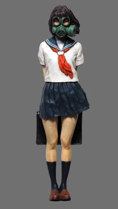 1/35 Scale Die-cast Resin Figures Kit Mask Girl Modern Hobby Miniature Classic GK Figure Unassembled and Unpainted Diorama Toy