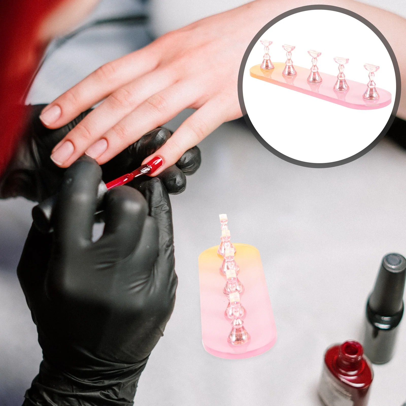 

1 set 1 Set Of Art Display Stands Training Racks For Practice Manicure Beauty Holders Convenient Storage Creative Nail Display
