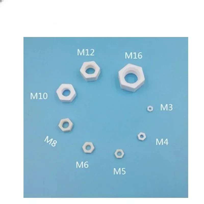 

High Quality Ceramic Screw Cap M2 / M5 / M6 / M10 / M16 / M18 Heat-resistant Nut Alumina Ceramic Socket Cap