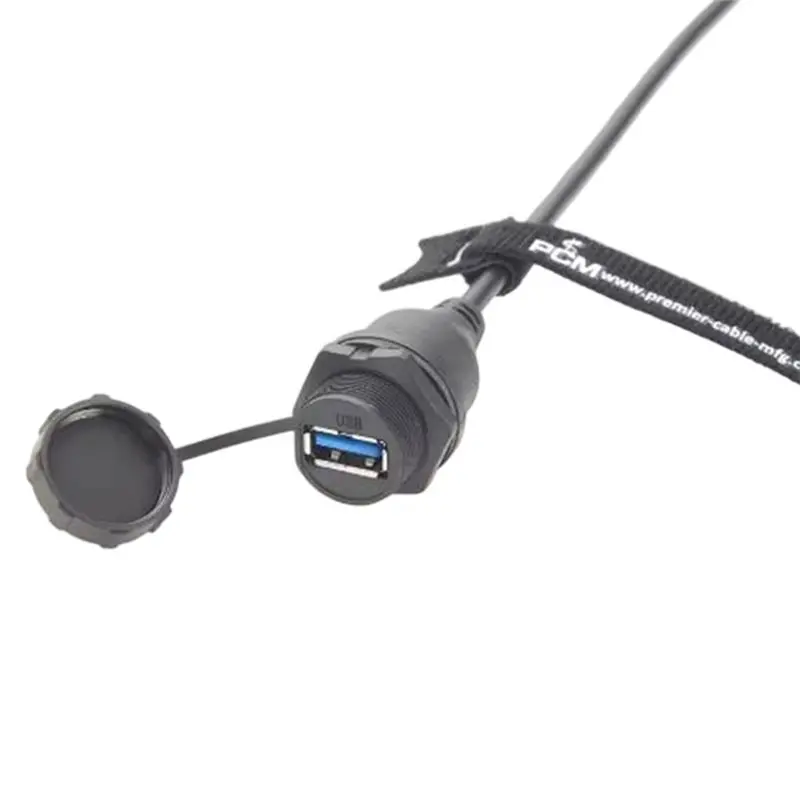 【STABLE QUALITY】IP67 Industrial USB 3.0 Connection Cable USB A Female To 5Pin B Code Flush Compatible IFM EC2099 A