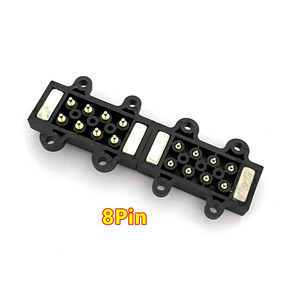 1Pair 8 Pin Magnetic Pogo Pin Connector 8 Positions 6pin 2A Spring Loaded Header Contact 8P for Charge Data Transfer cable Probe