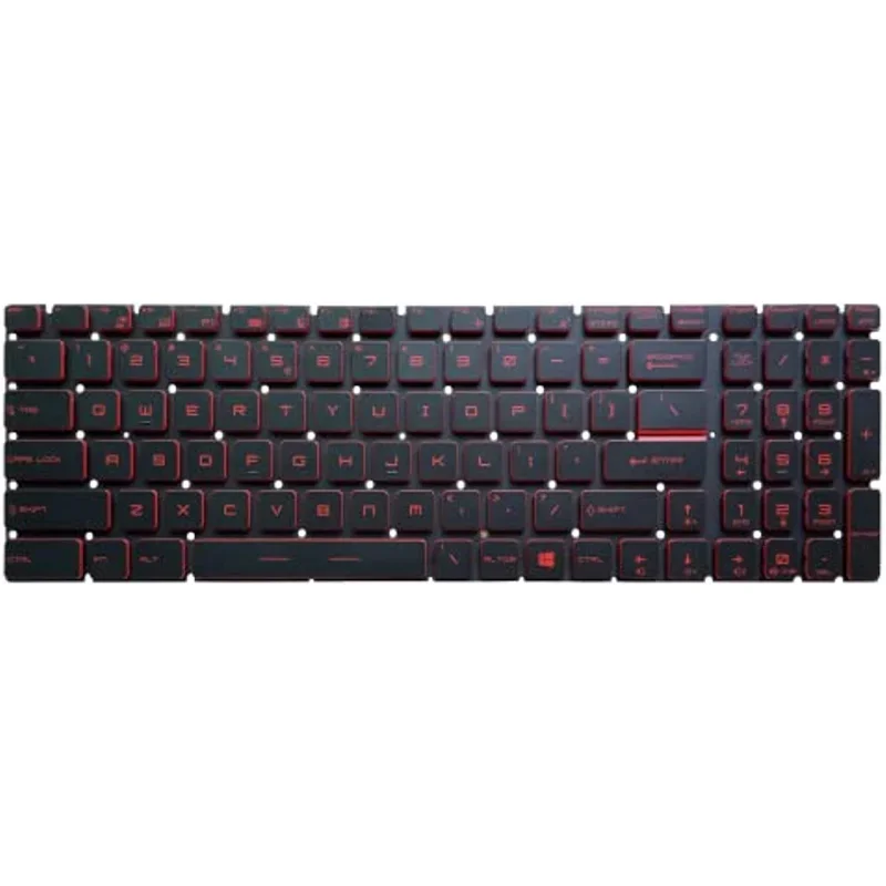 US Layout Laptop Keyboard for MSI GS63 GS60 GS70 GT72 GE62 GE72 PE60 PE70 GT62 GL62 GP62 GL72 GP72 PE62  Red Text, Backlight