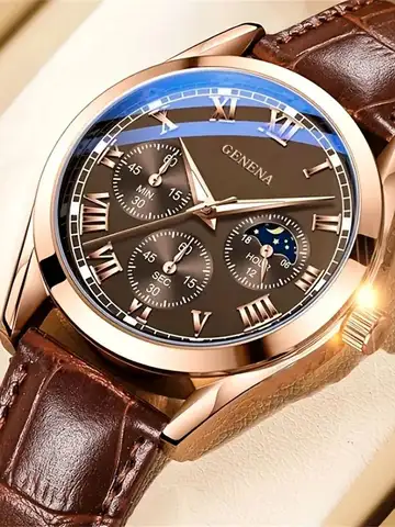 Reloj de cuarzo informal y de negocios para hombre.