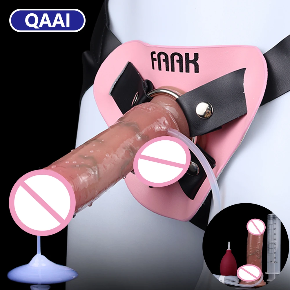 

QAAI Erotic Ejaculation Penis Squirting Function Anal Dildo Vaginal Stimulation Skin Touch Realistic Sex Toys For Women 18+