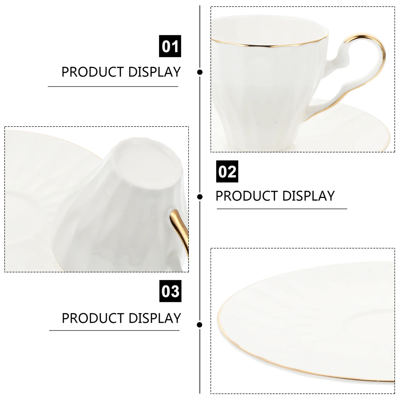 

Coffee Cup and Saucer Set Ceramic Milk Mug for Hot Chocolate Water Beverage Decorative Utility Creative Tableware Gift