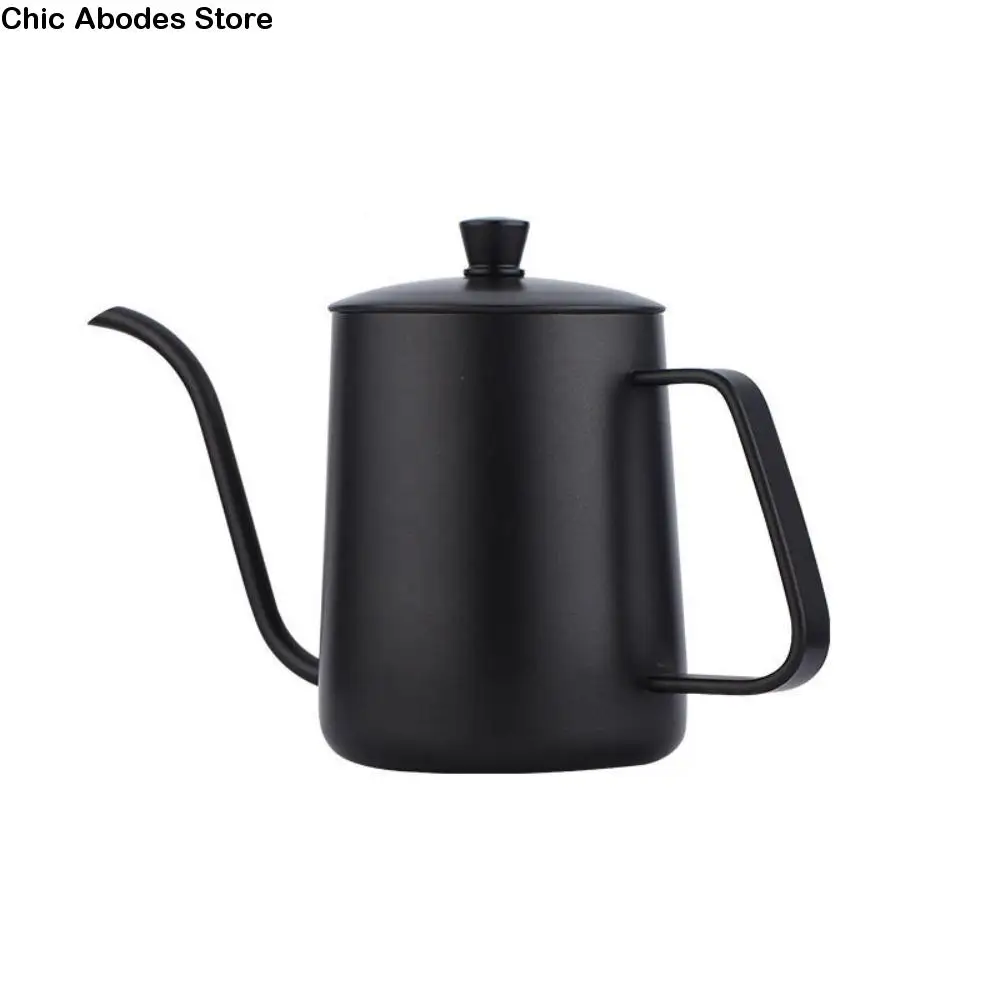 

350ml Pour Over Coffee Kettle Narrow Spout with Lid Gooseneck Coffee Drip Kettle Stainless Steel Hand-poured Coffee Maker Cafe