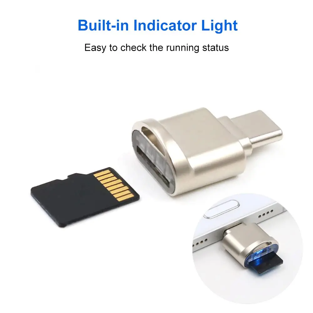 Micro SD Card Reader, USB C to SD Card Reader, TF Memory Card Reader OTG Adapter USB 3.0 Card Reader For Samsung Huawei Macbook