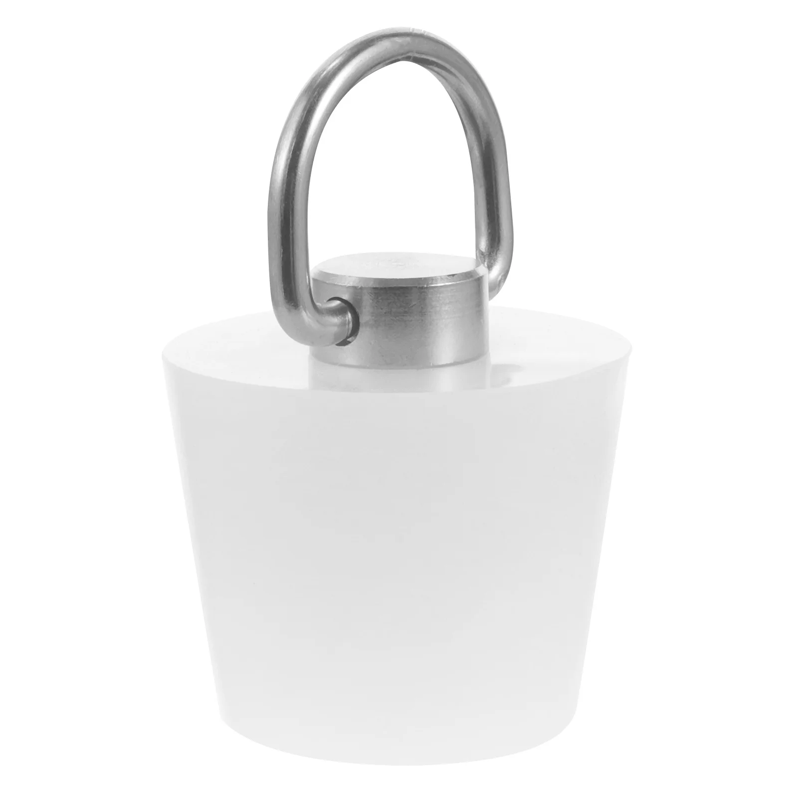 

Silicone Drain Stopper With Metal Pull Chain Tub Bath Plug Kitchen Sink Bathroom Bathtub Accessories Waterproof