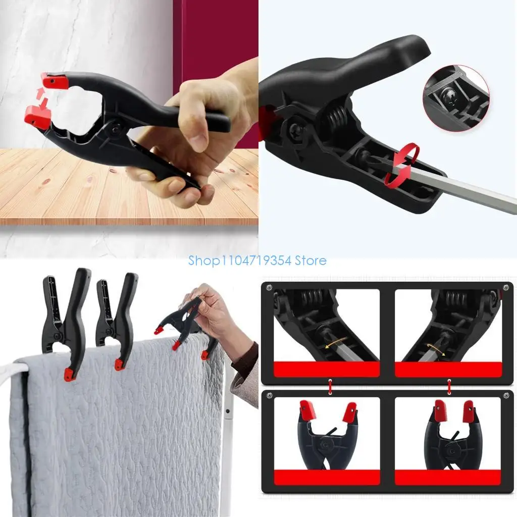 0XLD Adjustable A Type Heavy Duty Spring Clamps Tool Ergonomic Handle for Woodworking