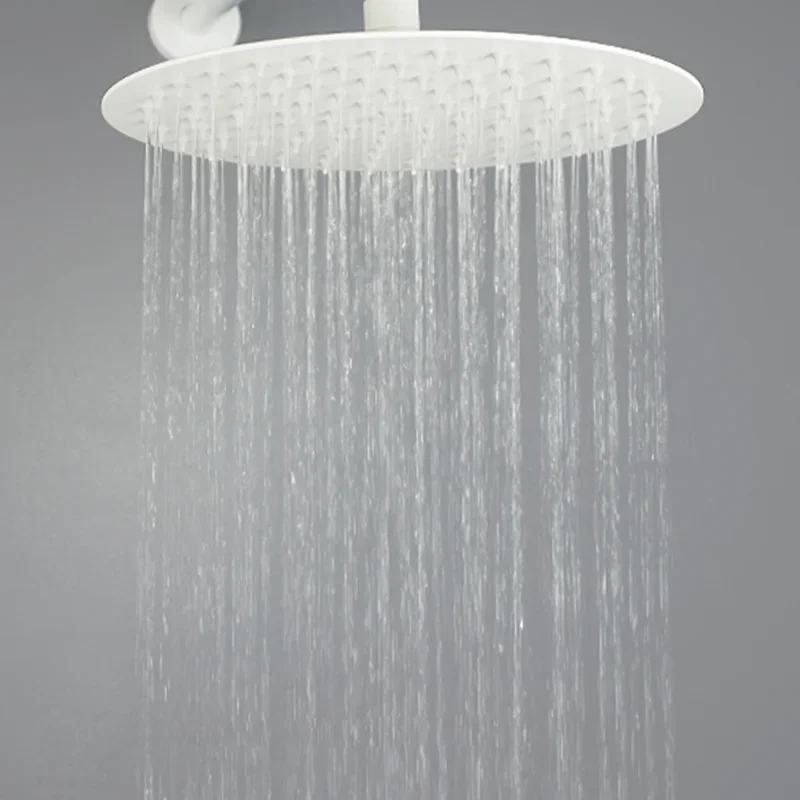 White Black Gold High Quality 8/10 Inch Stainless Steel Ultra-Thin Waterfall Shower Heads Rainfall Shower Head Rain Square Round