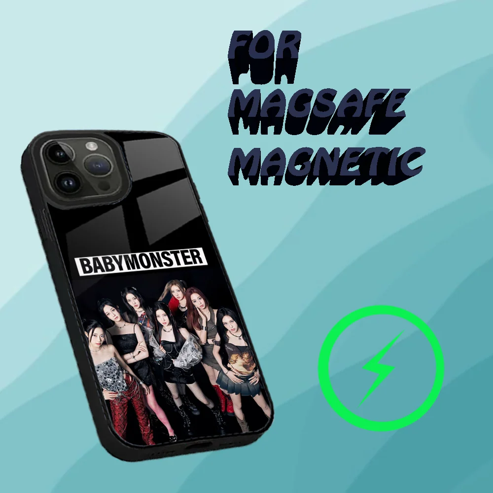 babyS Kpop M-Monster Phone Case For iPhone 15,14,13,12,11,Plus,Pro,Max Mini Magsafe Magnetic Wireless Charging