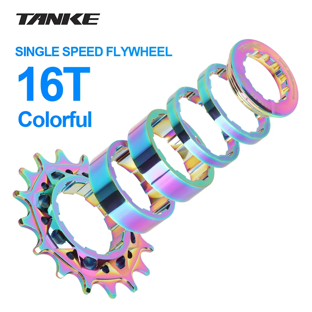 TANKE-Single-Speed-Freilauf-Umrüstsatz, 18 Zähne, HG-Kassettenzahnkranz, MTB-Rennrad-Kettenrad für Freilaufkette, 7075 Aluminiumlegierung