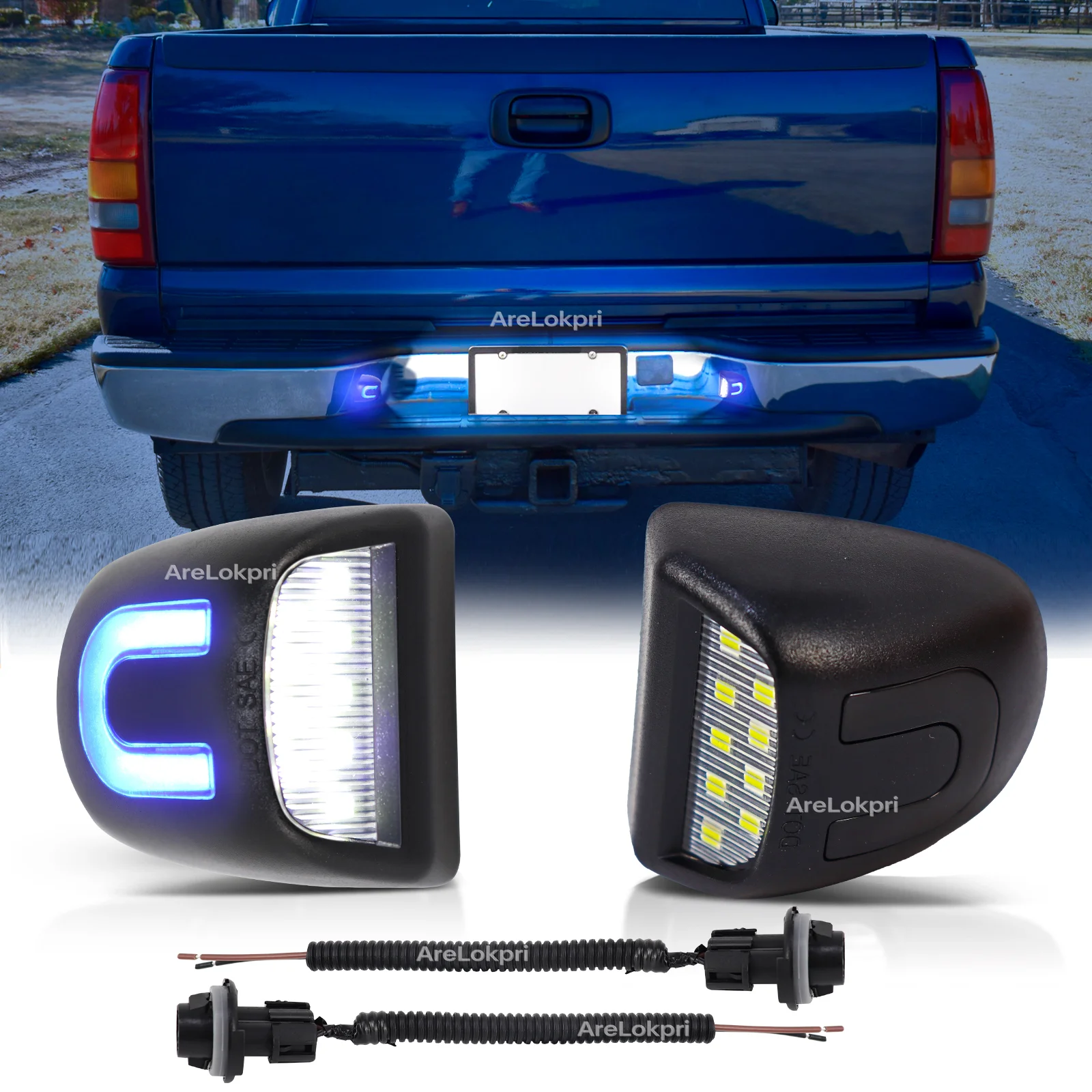 12V 6000K For Chevrolet Silverado Avalanche Traverse Tahoe Suburban LED Car Number License Plate Lights Lamp