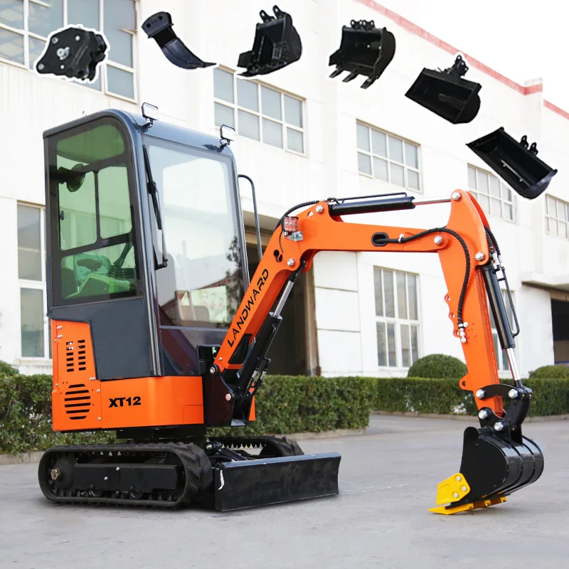 New Mini Excavator Crawler digger Kubota engine Reach Boom Arm 1.2Ton Household Farm small Machine Customized by Factory EPA