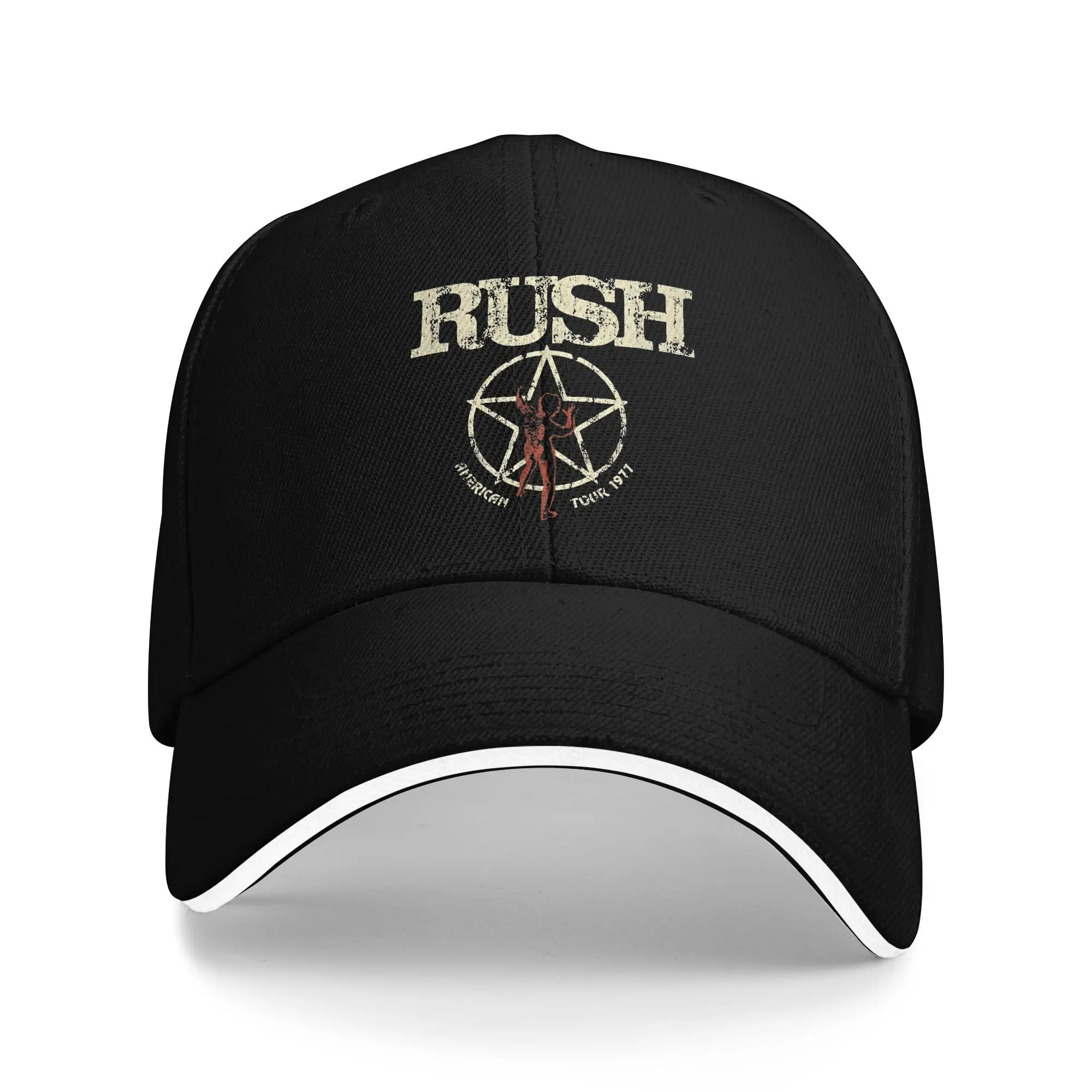 Gorra de Béisbol Rush Rock Band Sun, Gorra Trucker Retro y2k de Primavera para Hombre, Gorra Snapback para Senderismo y Pesca