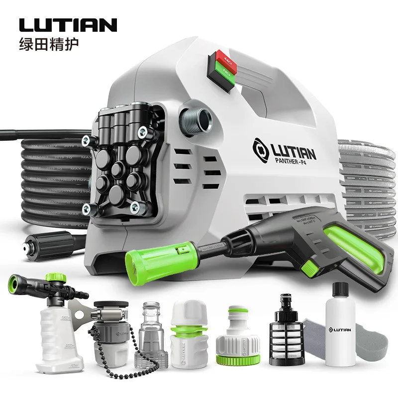 Lutian Portable Car Washer P4 P5 High Pressure Washing Machine 130-140bar 9-10LPM Household Electric Cleaner 220V AC 1.6-1.8KW - view 4