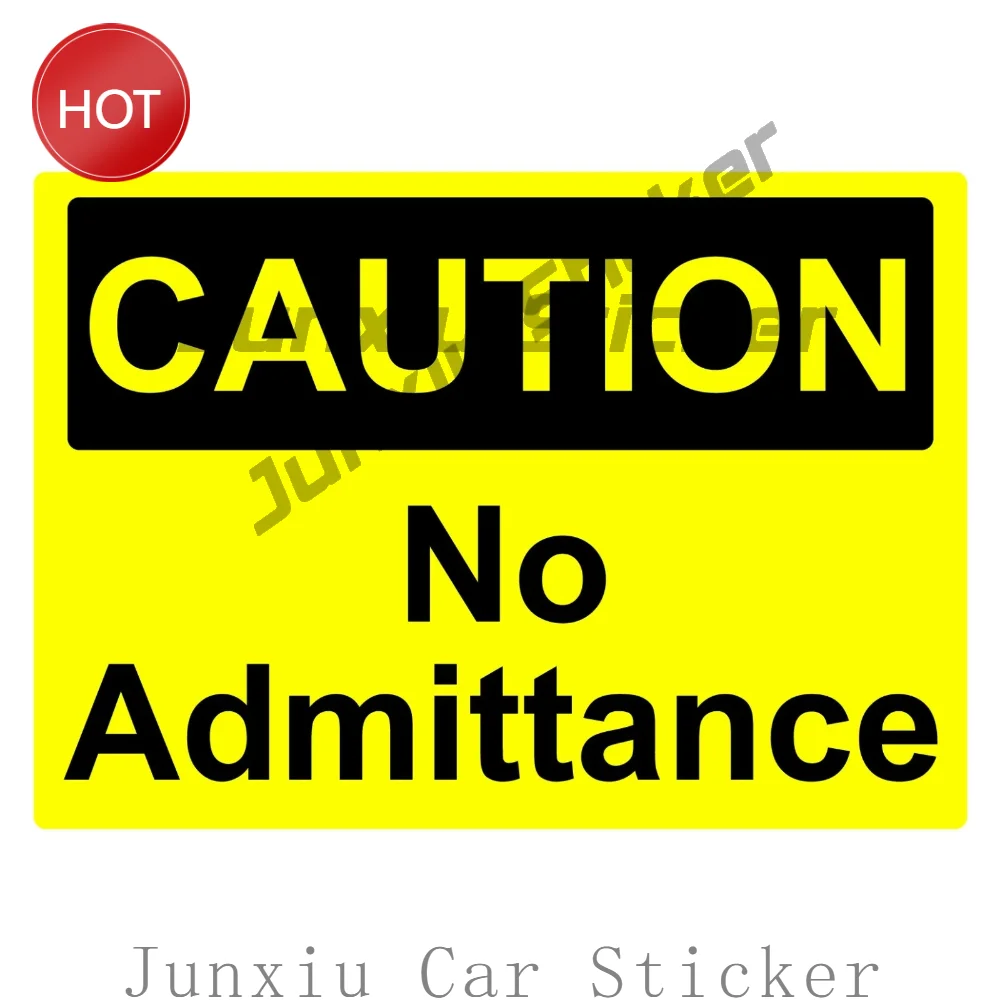 Caution No Admittance PVC Safety Sticker For Entrance Doors And Restricted Access Points Access Control Notice Decal