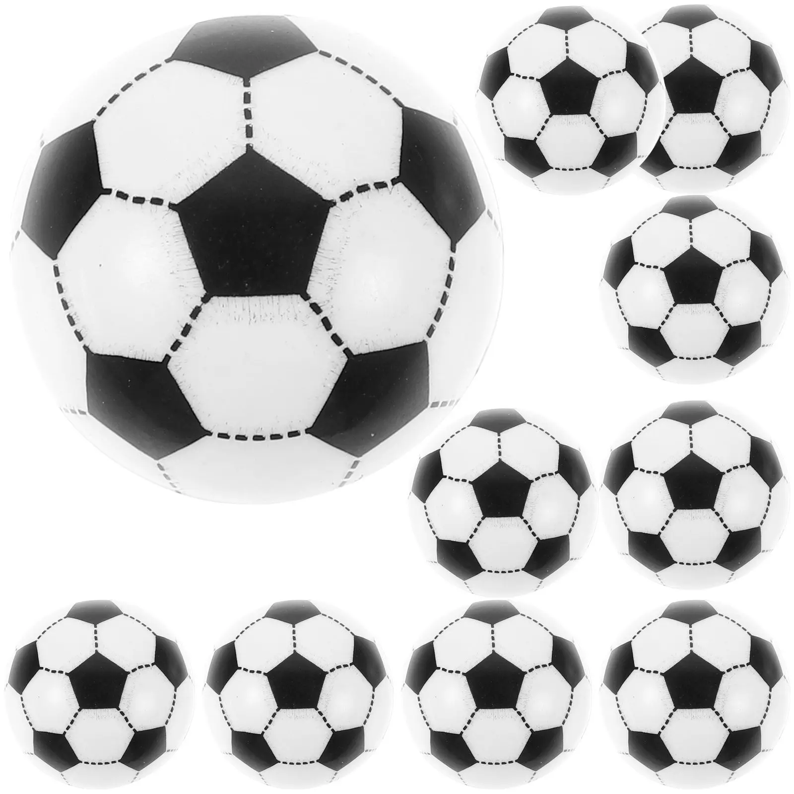 10pcs Foosball Balls for Table Soccer – Durable Plastic Replacement Balls Compatible with Standard Foosball Tables
