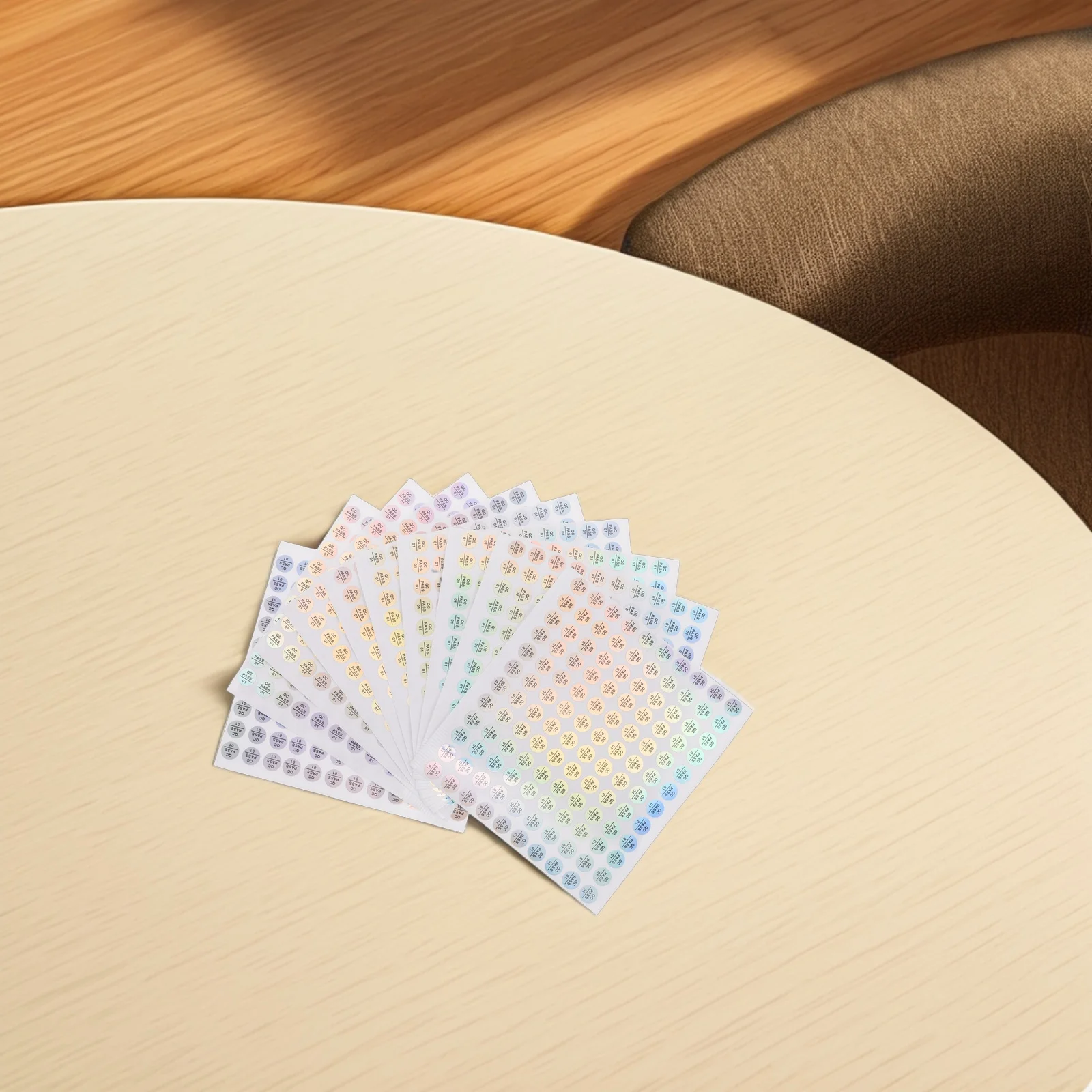 

10 Sheets Qc Pass Stickers Quality Inspection Tamper Proof Hologram Security Stickers Silver Warranty Labels For Product