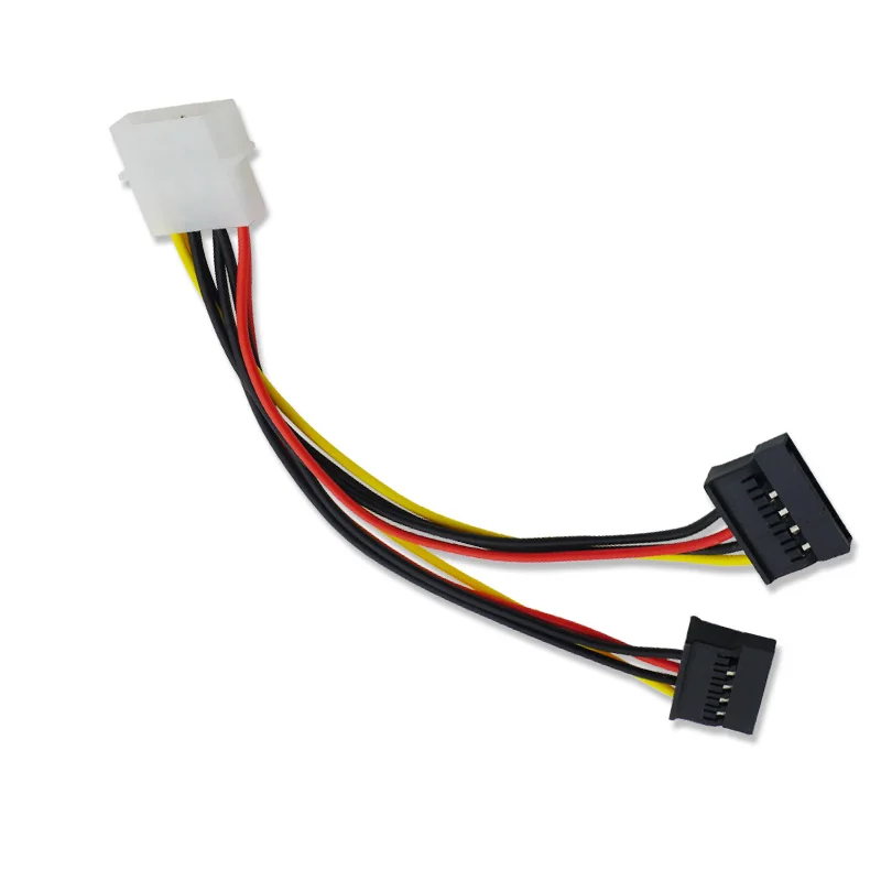 Cable de fuente de alimentación para disco duro, divisor IDE Molex de 4 pines a 2 Serial Ata Sata Y