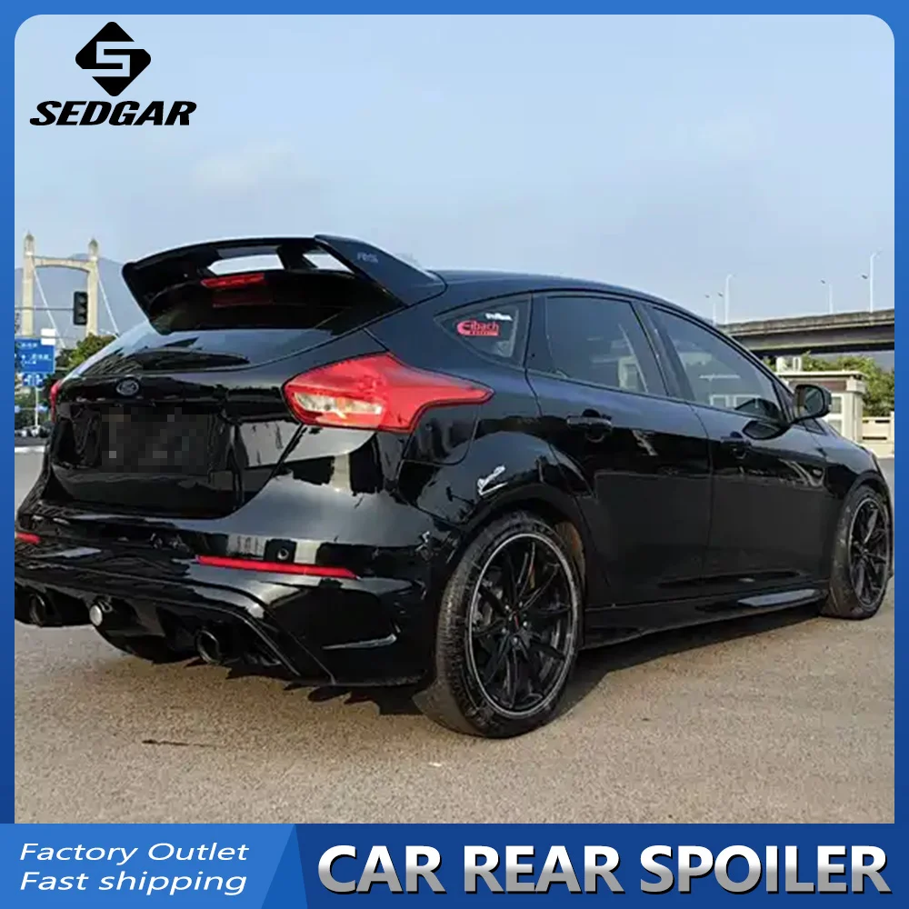 For 2012--2018 Ford Focus Hatchback Trunk Spoiler RS Style High Quality ABS Plastic Unpainted Spoiler Trunk Boot Wing Spoiler