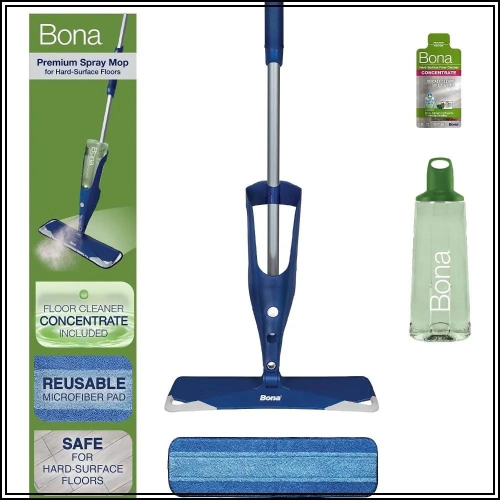 Multi-Surface Floor Spray Mop - Microfiber Pad, Stone/Tile/Laminate/Vinyl